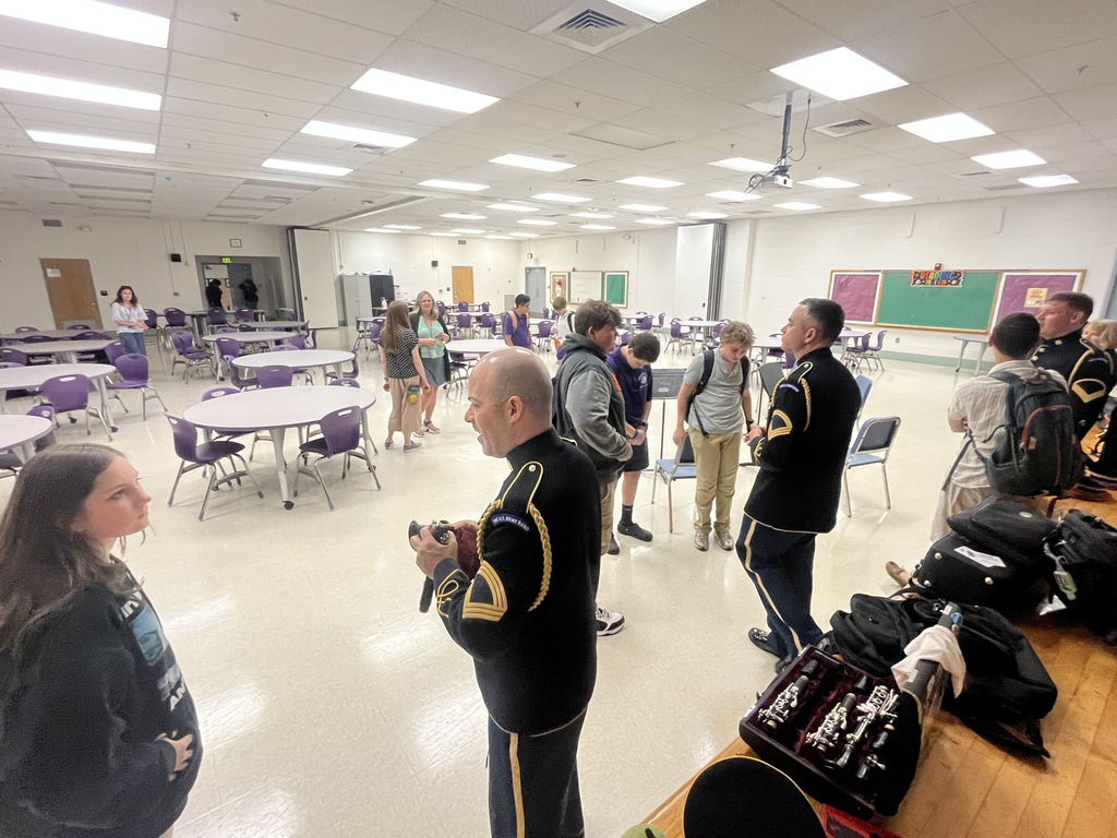 AMS students with USArmy Band