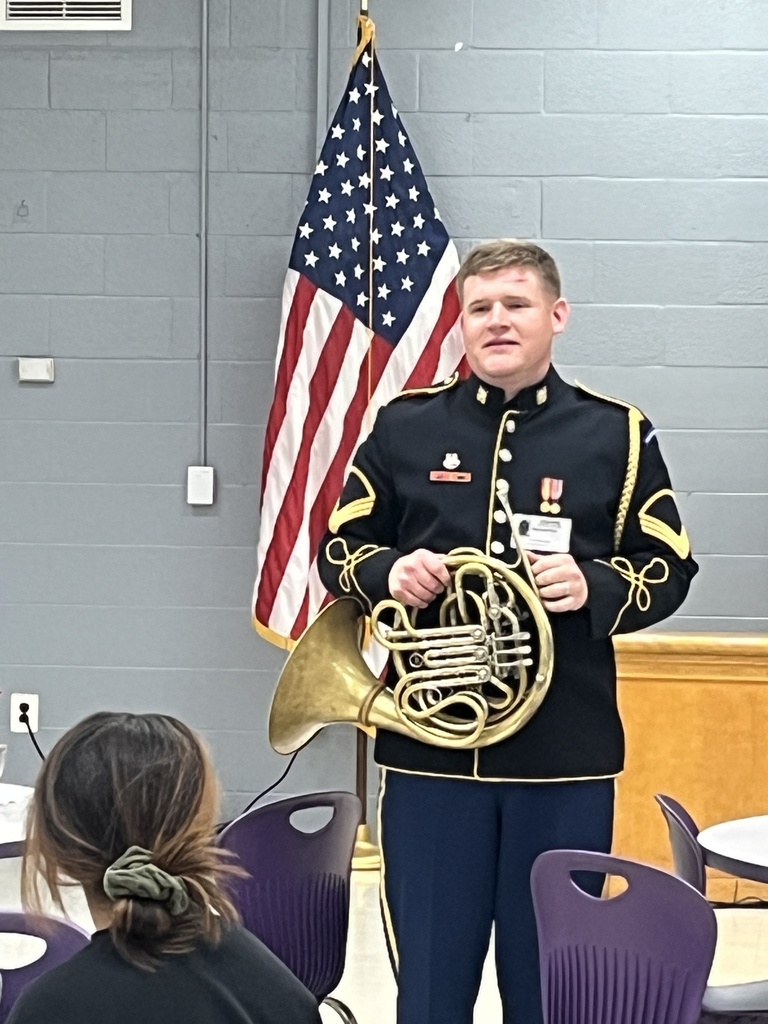 AMS students with Army band
