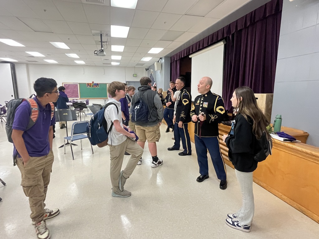 AMS students with Army band