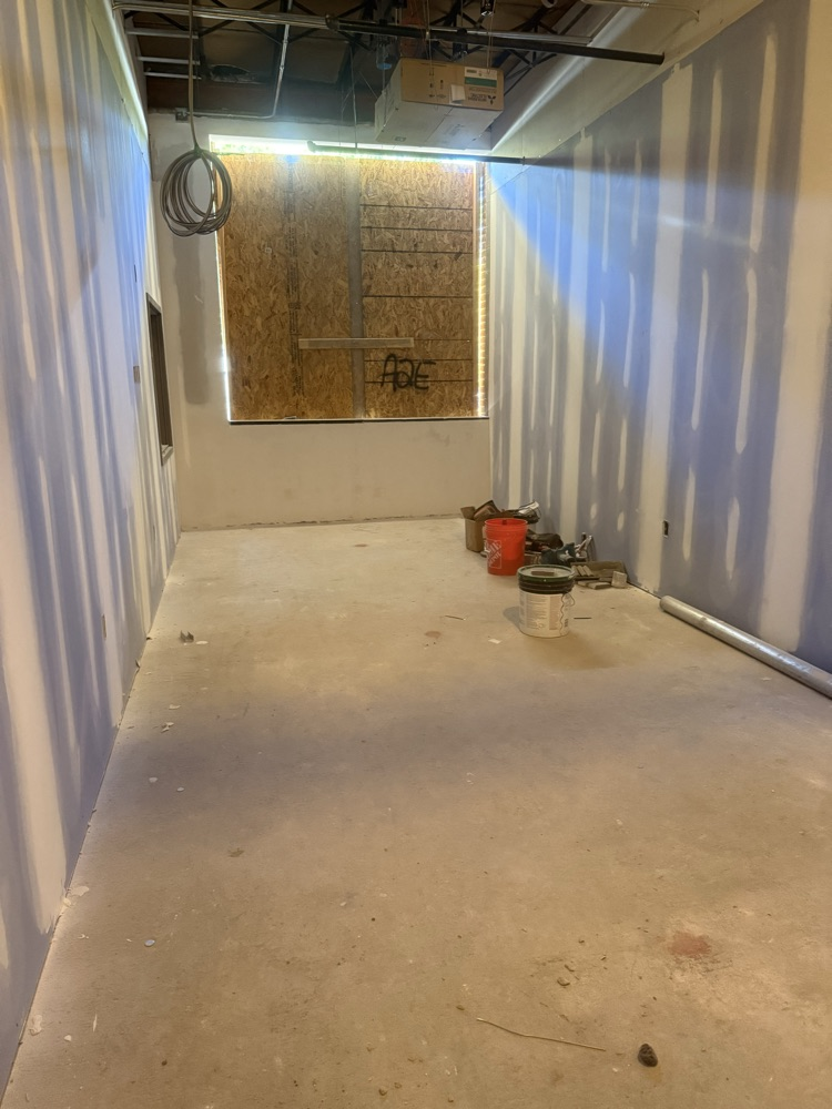 Office inside Carver EEC under construction