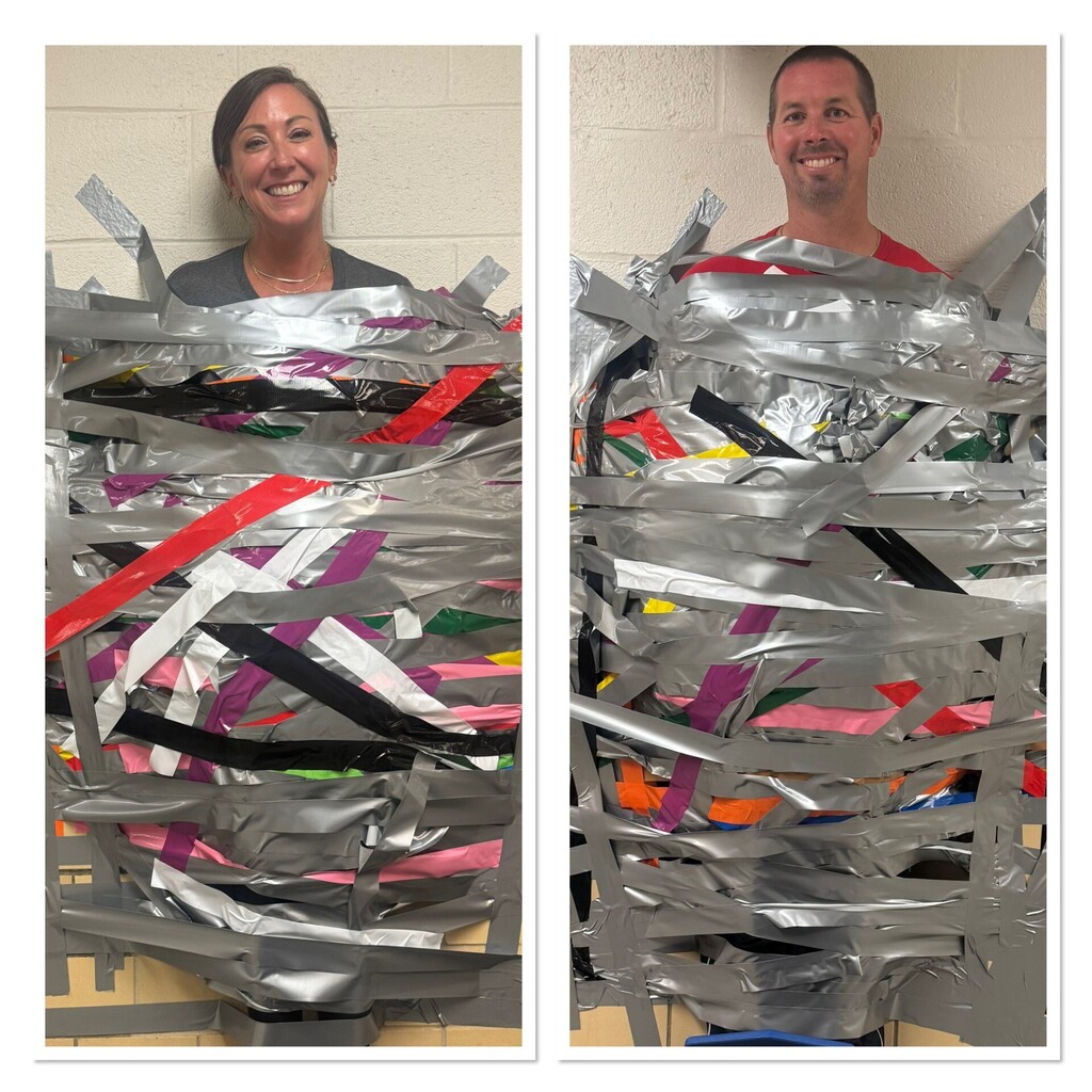 Principal and Assistant Principal Taped to the Wall