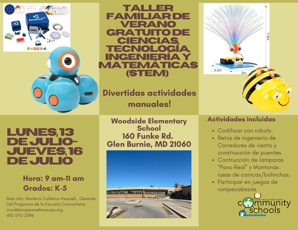 Summer STEM Pop Up July 12-July 16, 2026