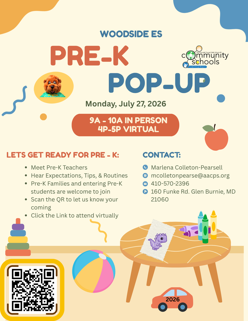 Entering Pre K Summer Pop up is 7/27/2026