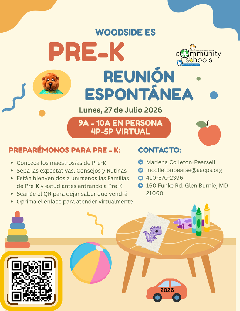 Entering Pre K Summer Pop up is 7/27/2026