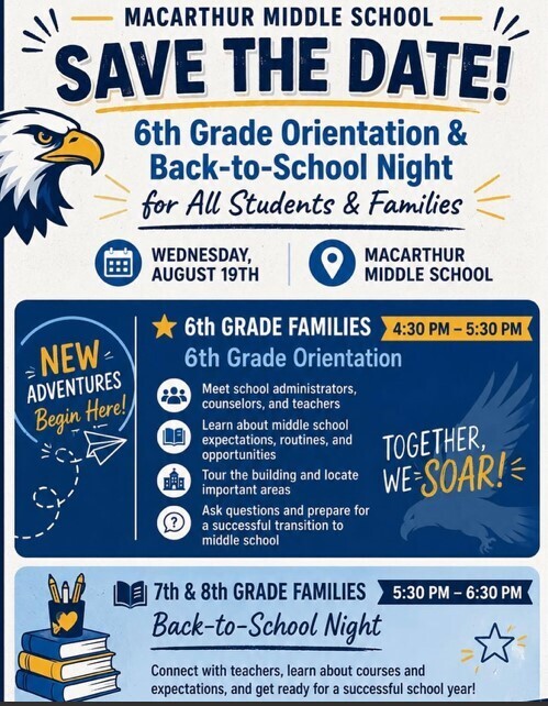 6th Grade Orientation and Back-to-School Night