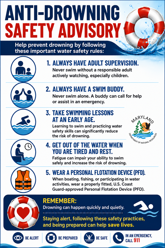Department of Natural Resources Anti-Drowning Graphic