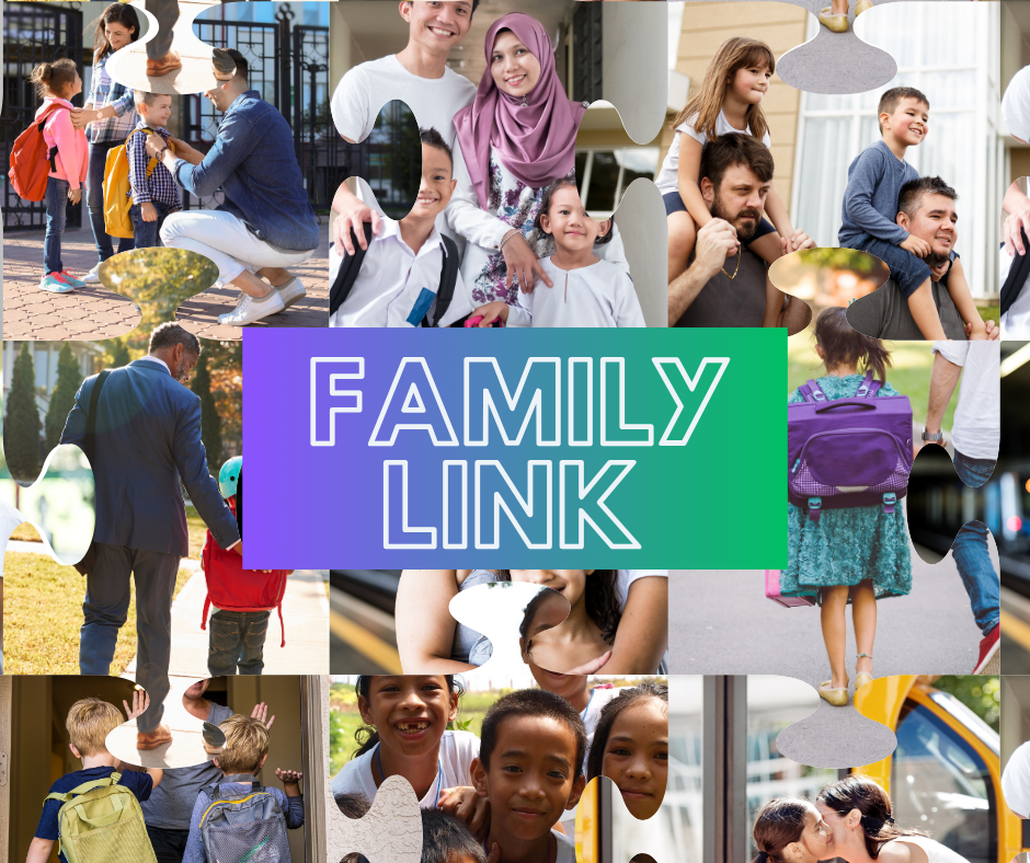 Family Link graphic with diverse families