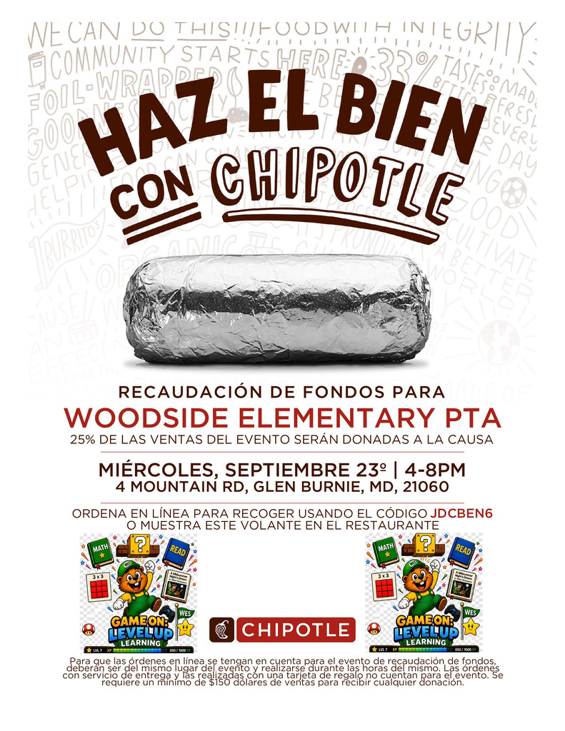 Chipotle Fundraiser- spanish