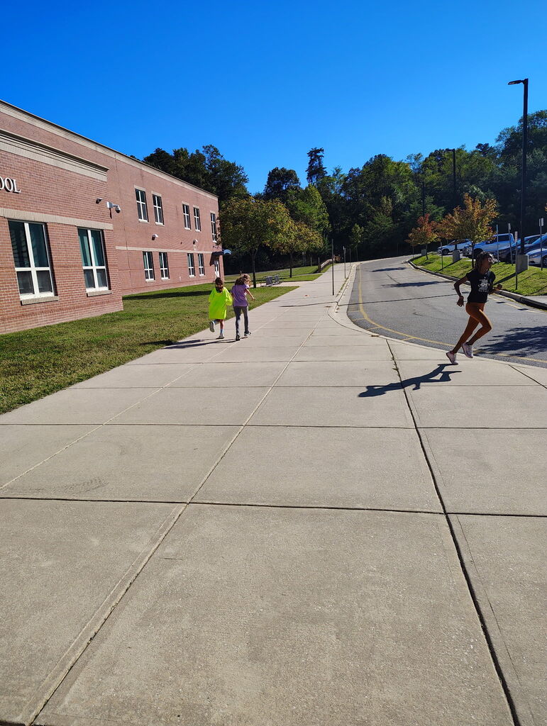 Students running