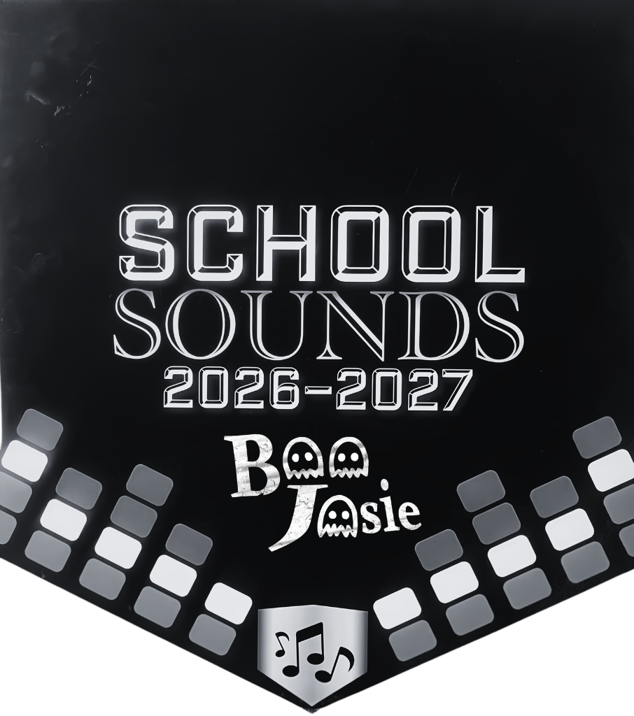 School Sounds Logo with the featured band's logo Boo Josie