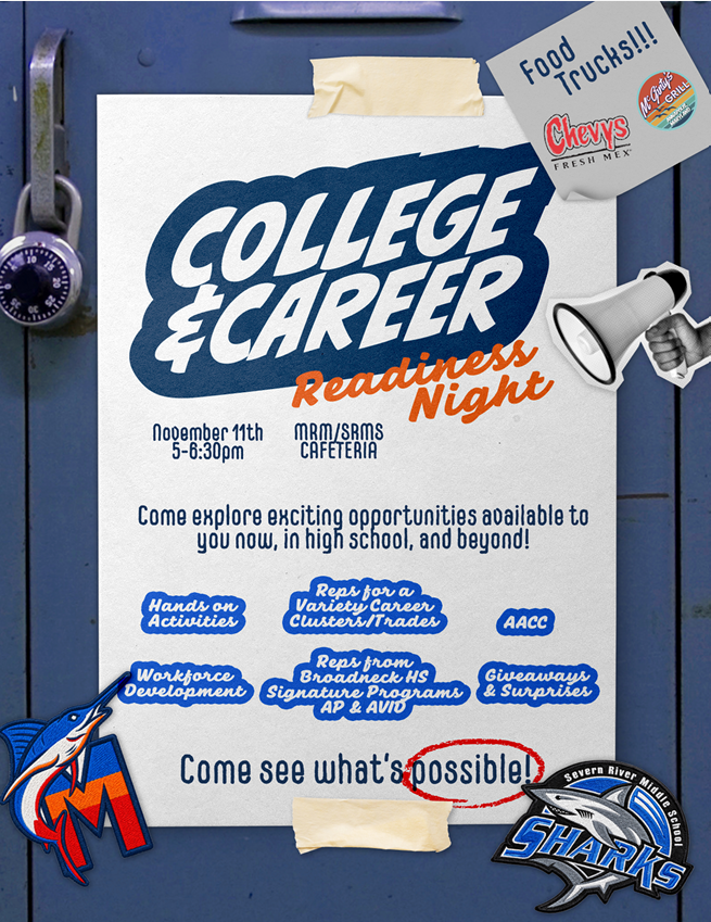 College & Career Readiness Night Flyer, November 11, 5-6:30 pm