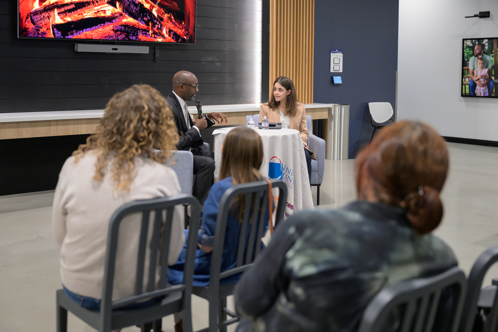 Dr. Bedell, Jordyn Zimmerman and attendees