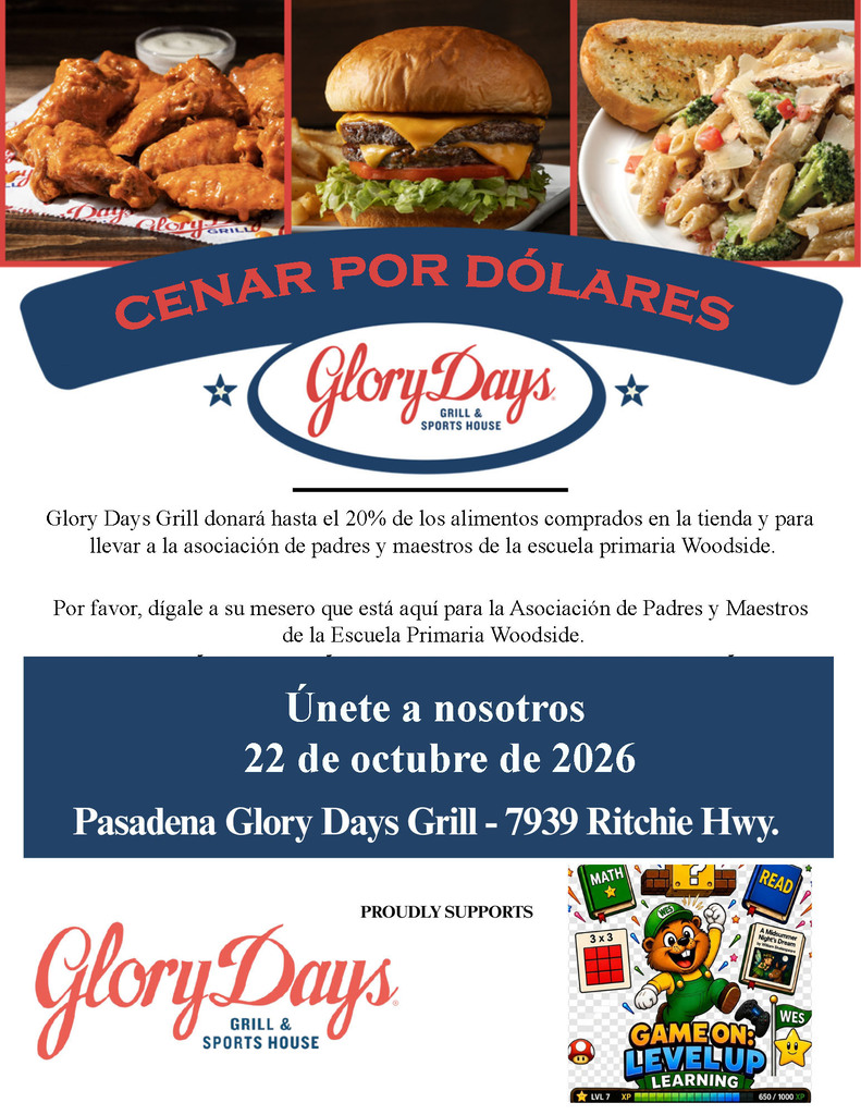 Glory Days Fundraiser Spanish