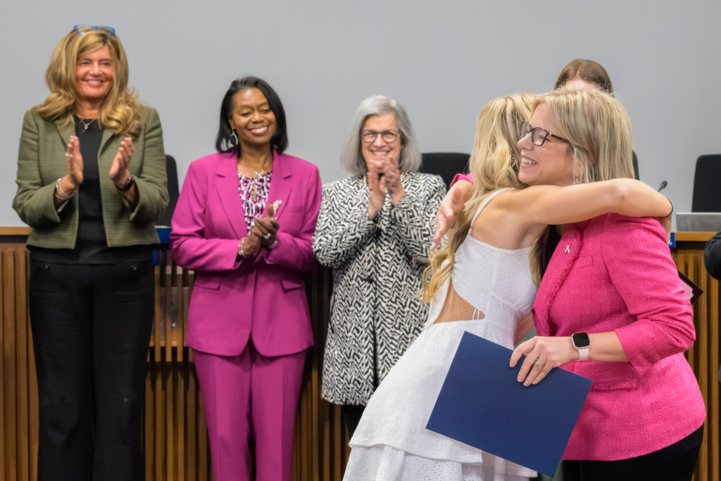 Kelly Shields with Councilwoman Amanda Fiedler