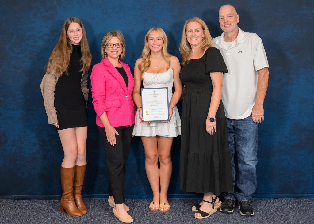 Kelly Shields with family and Councilwoman Amanda Fiedler
