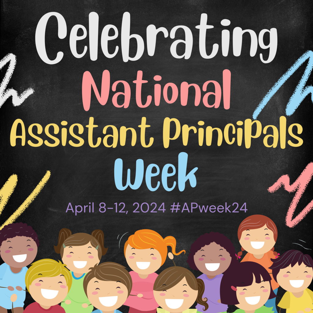 Celebrating National Assistant Principals week April8-12, 2024 #APweek24 Clipart image of children smiling