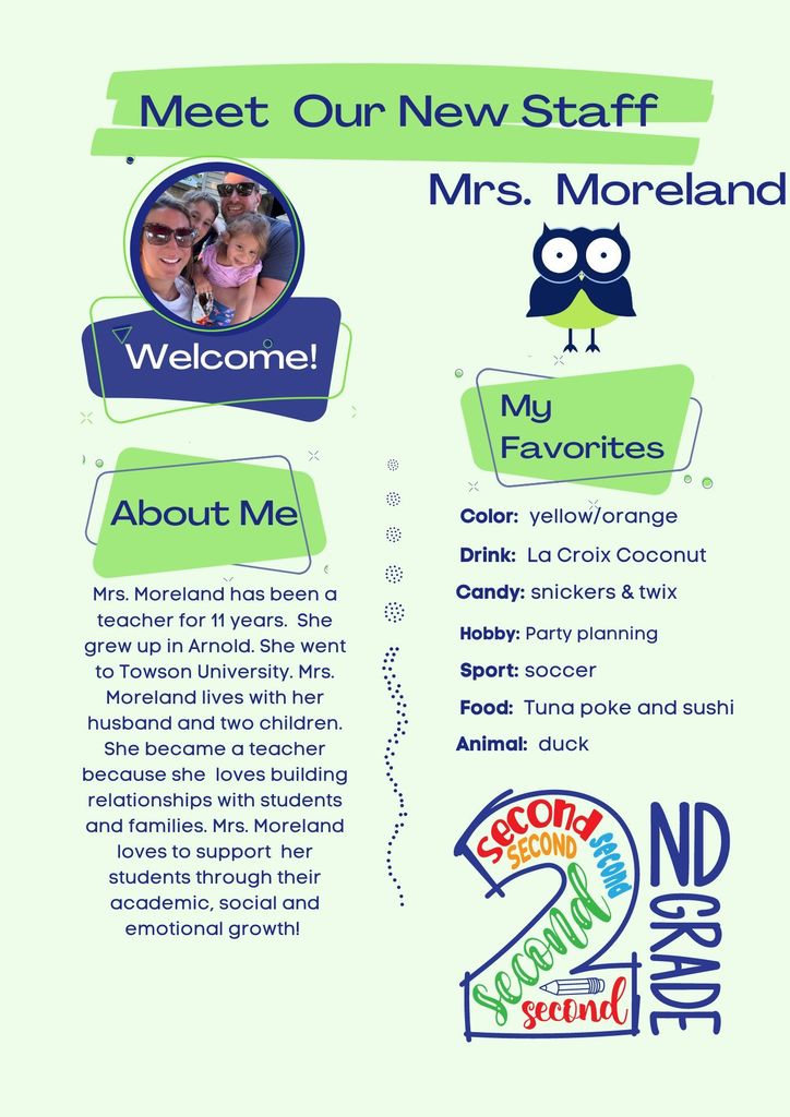 Mrs. Moreland Meet the Teacher