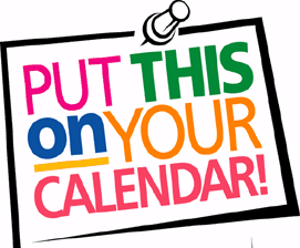 Put on your calendar
