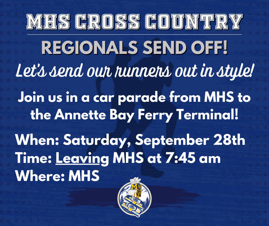 graphic with text, mhs logo of man in regalia