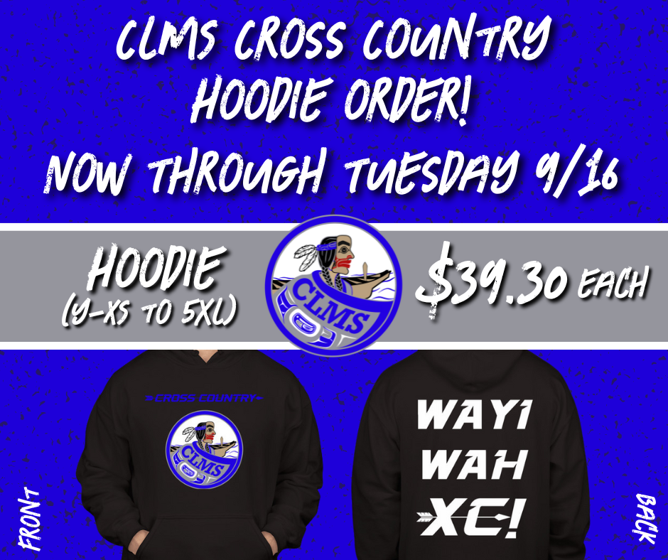 CLMS XC Hoodie Order 9-2025