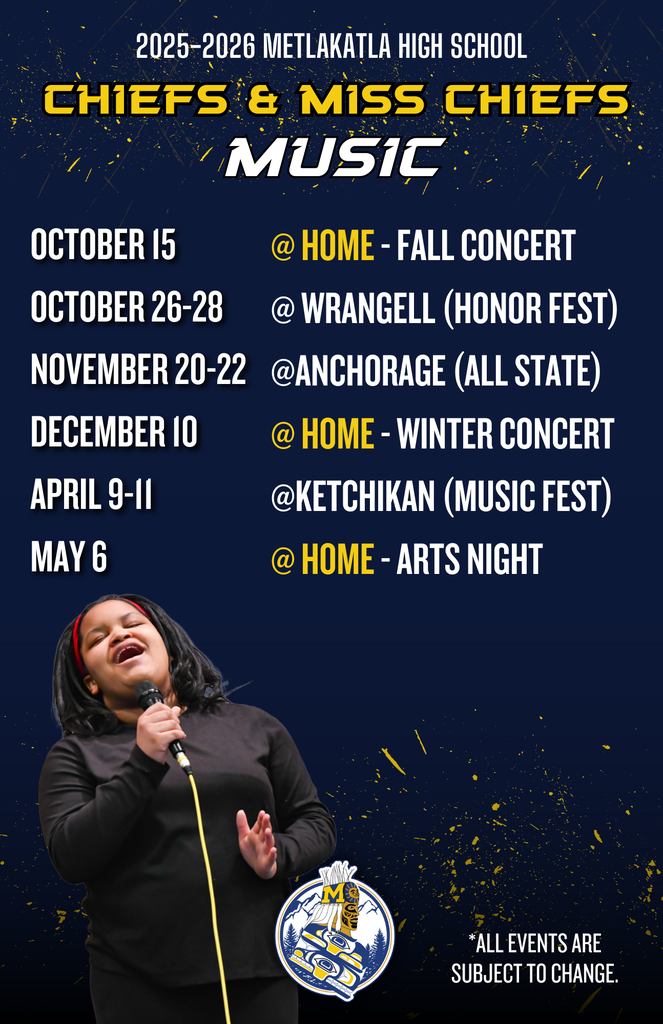 Music  graphic with schedule