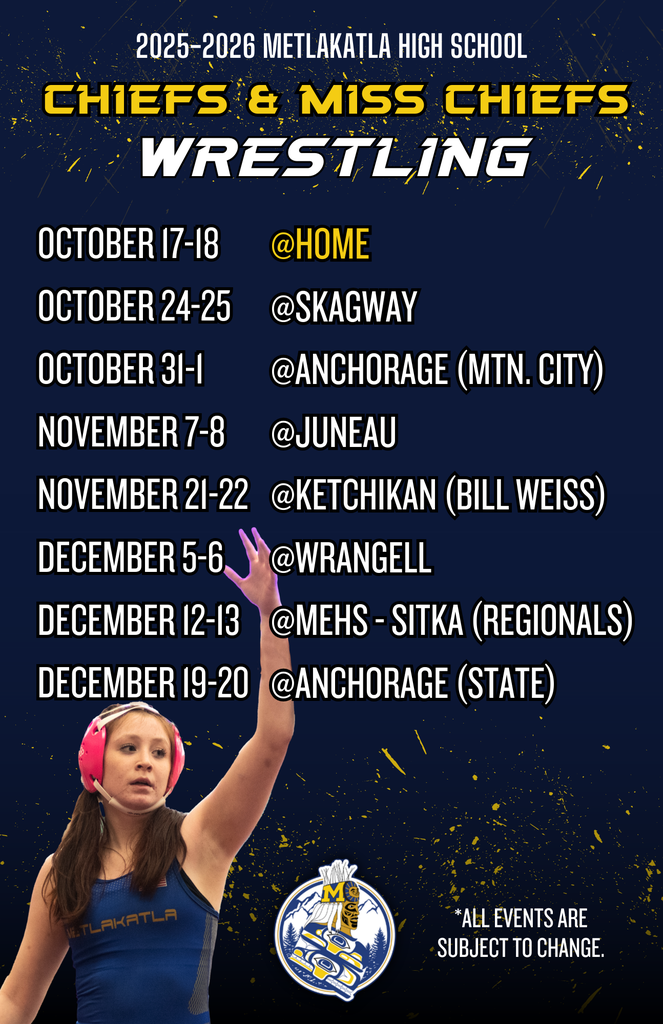 Wrestling  graphic with schedule