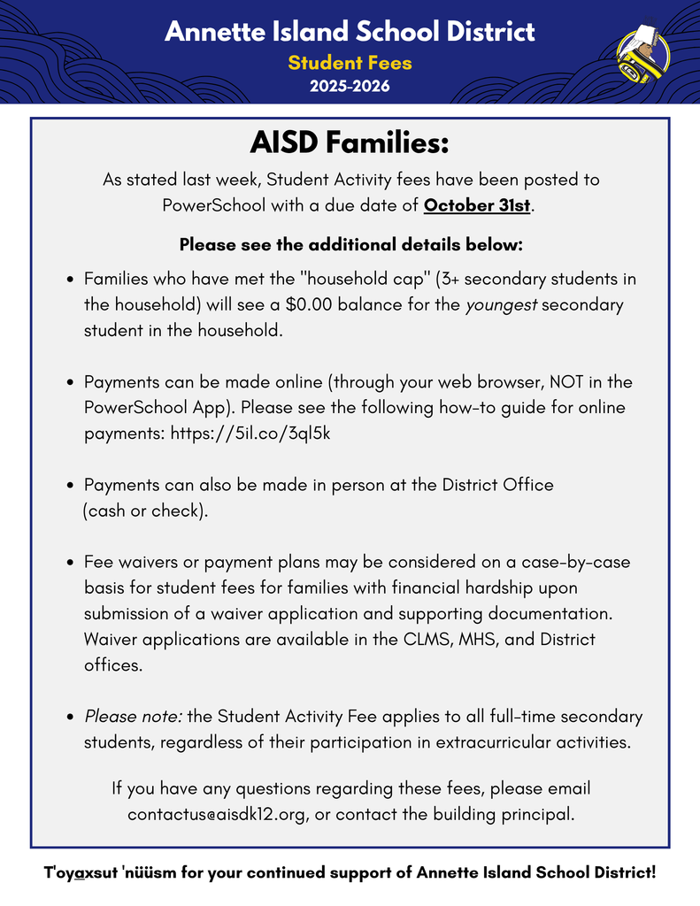 25-26 Fees Letter 25