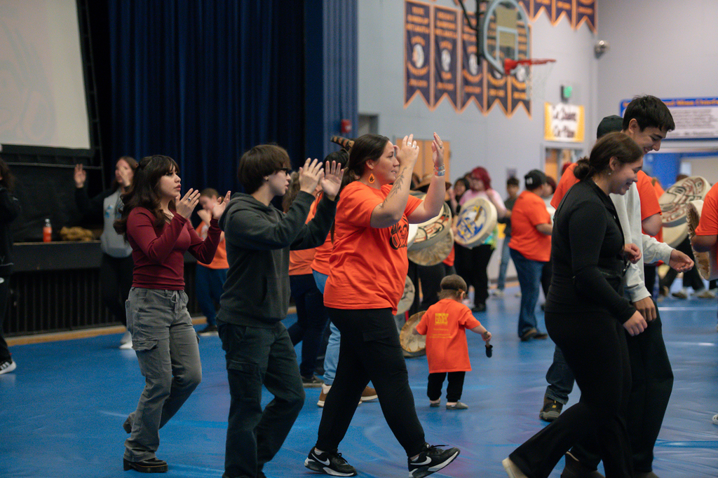 people dancing in gym