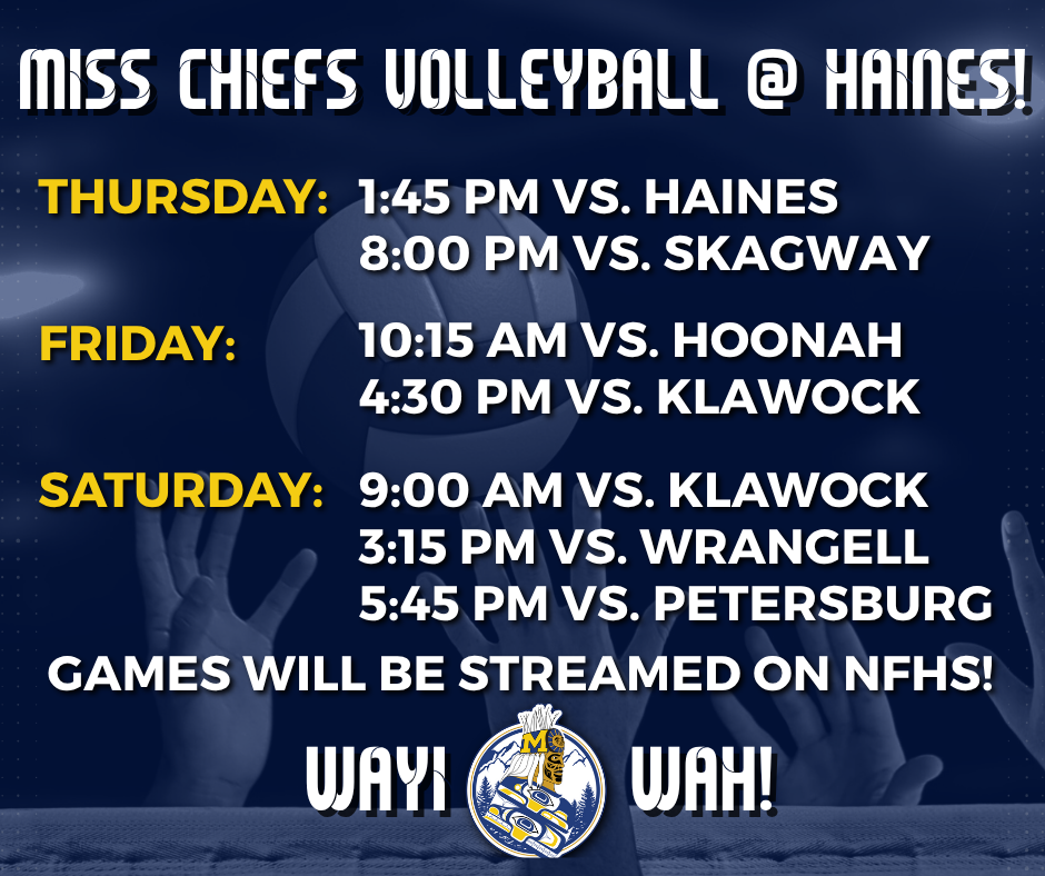 graphic with volleyball games schedule, volleyball players