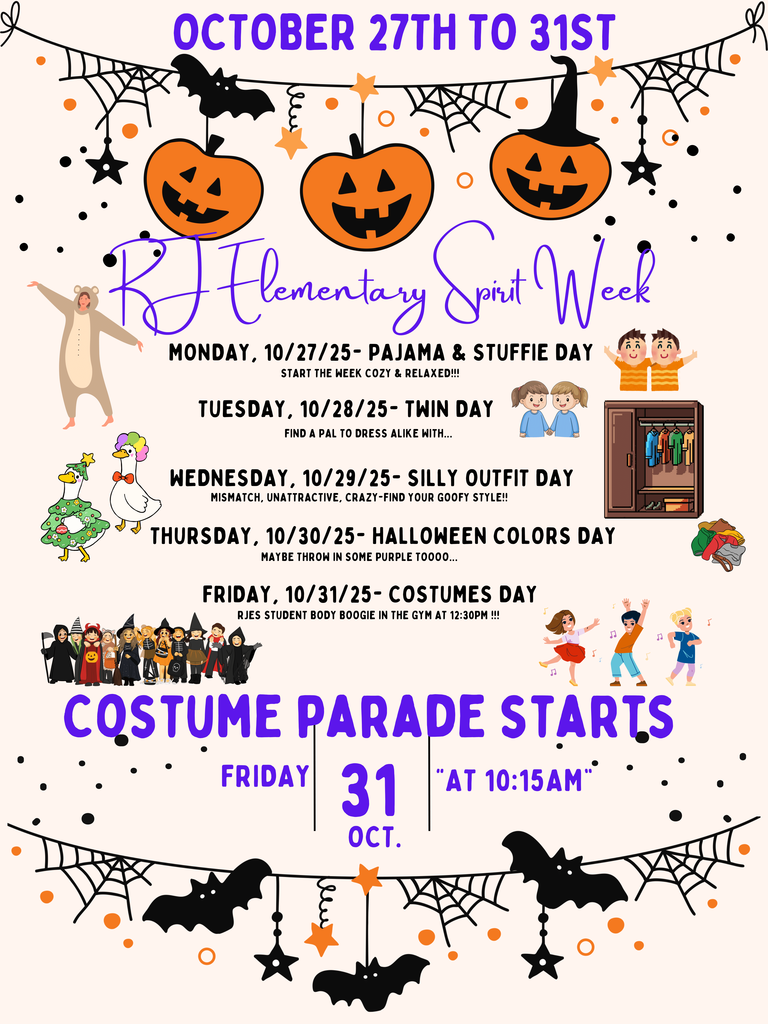 graphic with halloween themed costumes and text