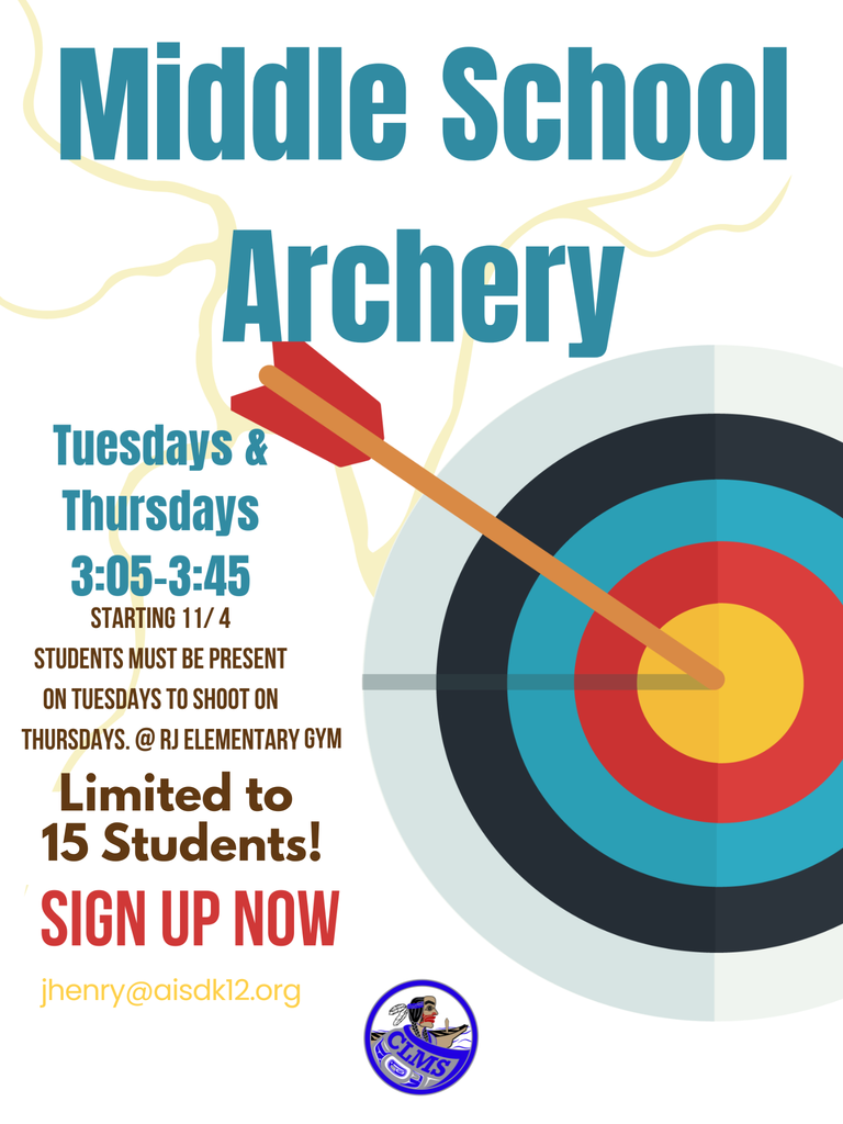 Archery graphic with text and target arrow