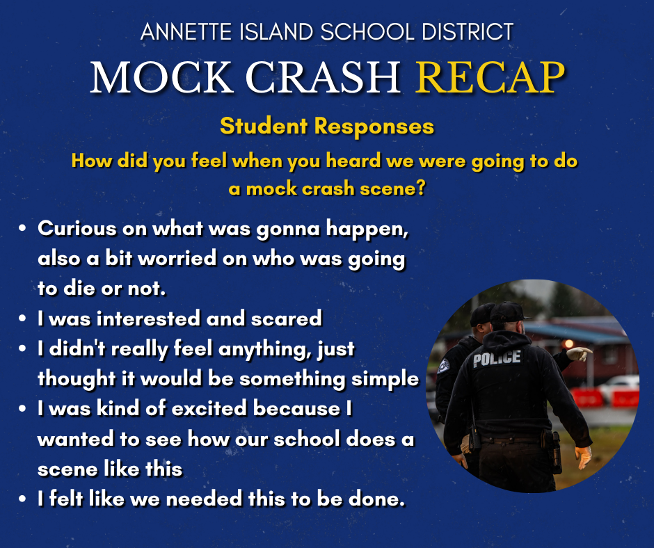 graphic with text- text in post, photo of police pointing