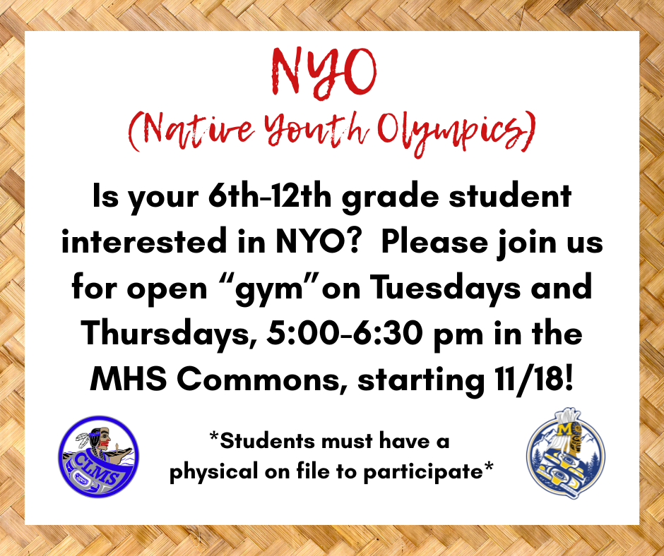 NYO Open Gyms- graphic with text, cedar mat