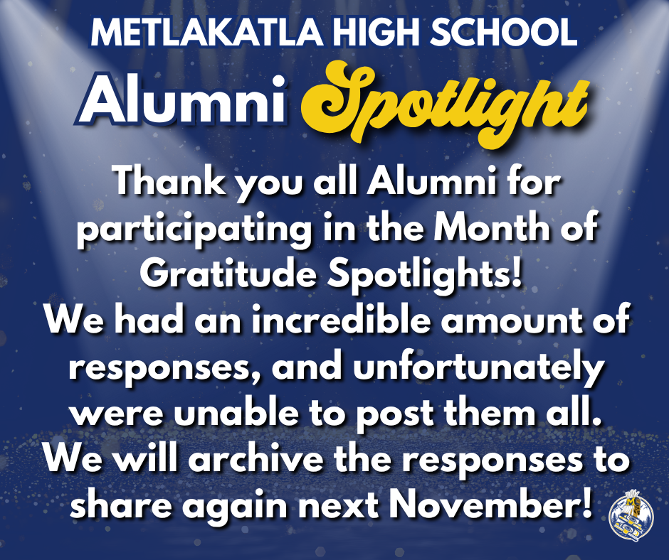 Graphic with text, spotlights