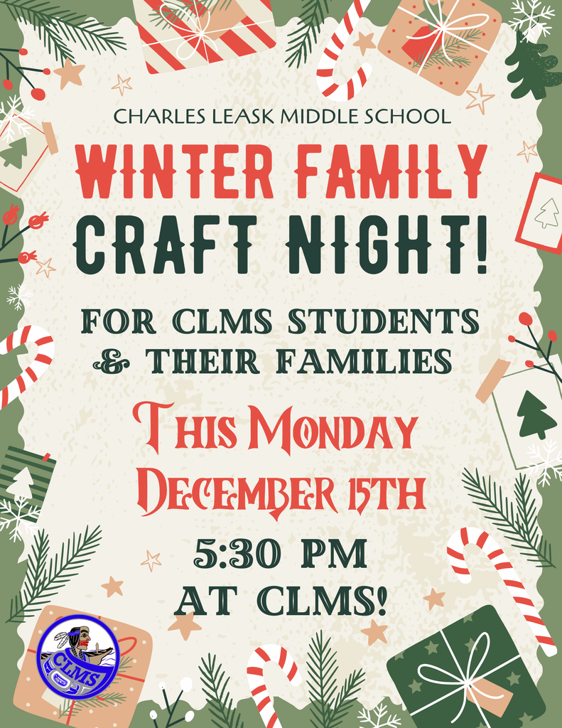 CLMS Winter Family Craft Night - graphic