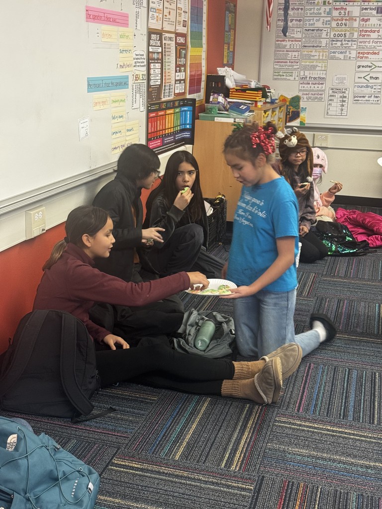 students making holiday cookies