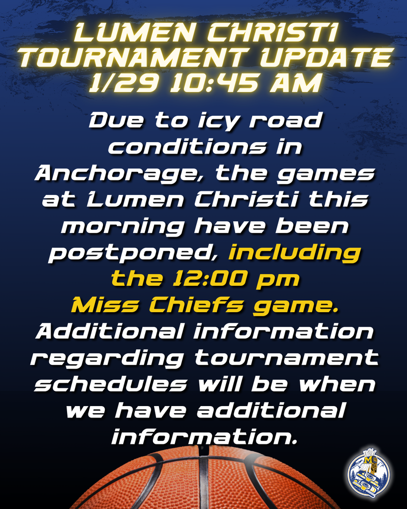 @ Lumen Christi 2026 graphic with text, basketball