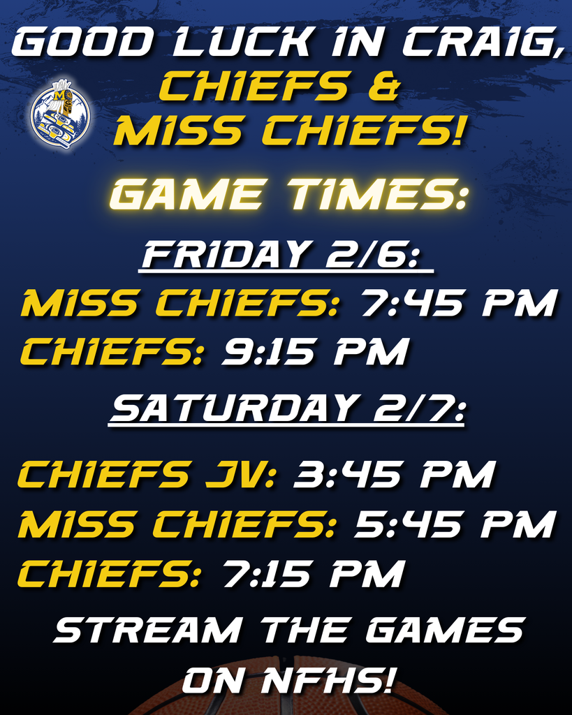 graphic with text basketball game times