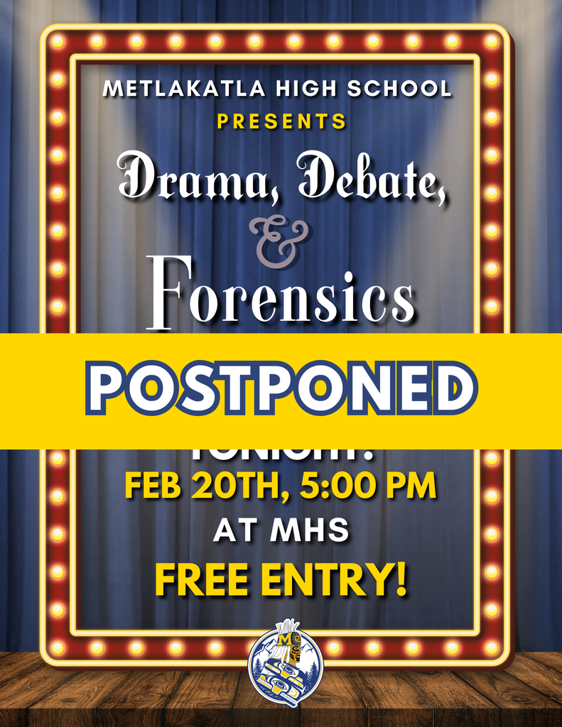 graphic with text, curtains, marquee