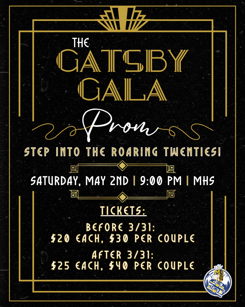 graphic with text, prom information