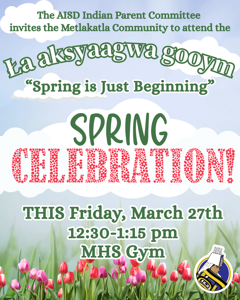 2026 - spring - graphic with text, tulips, clouds