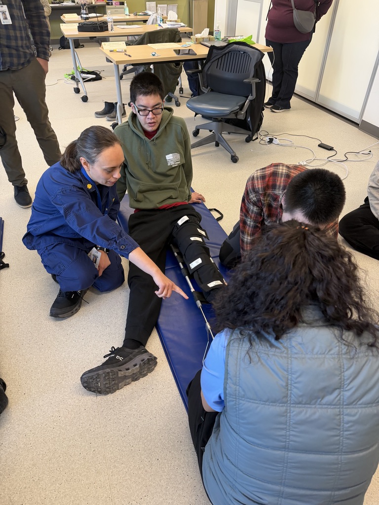 students practicing ER