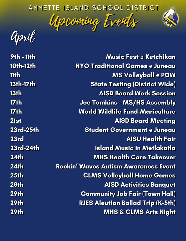 graphic with text schedule