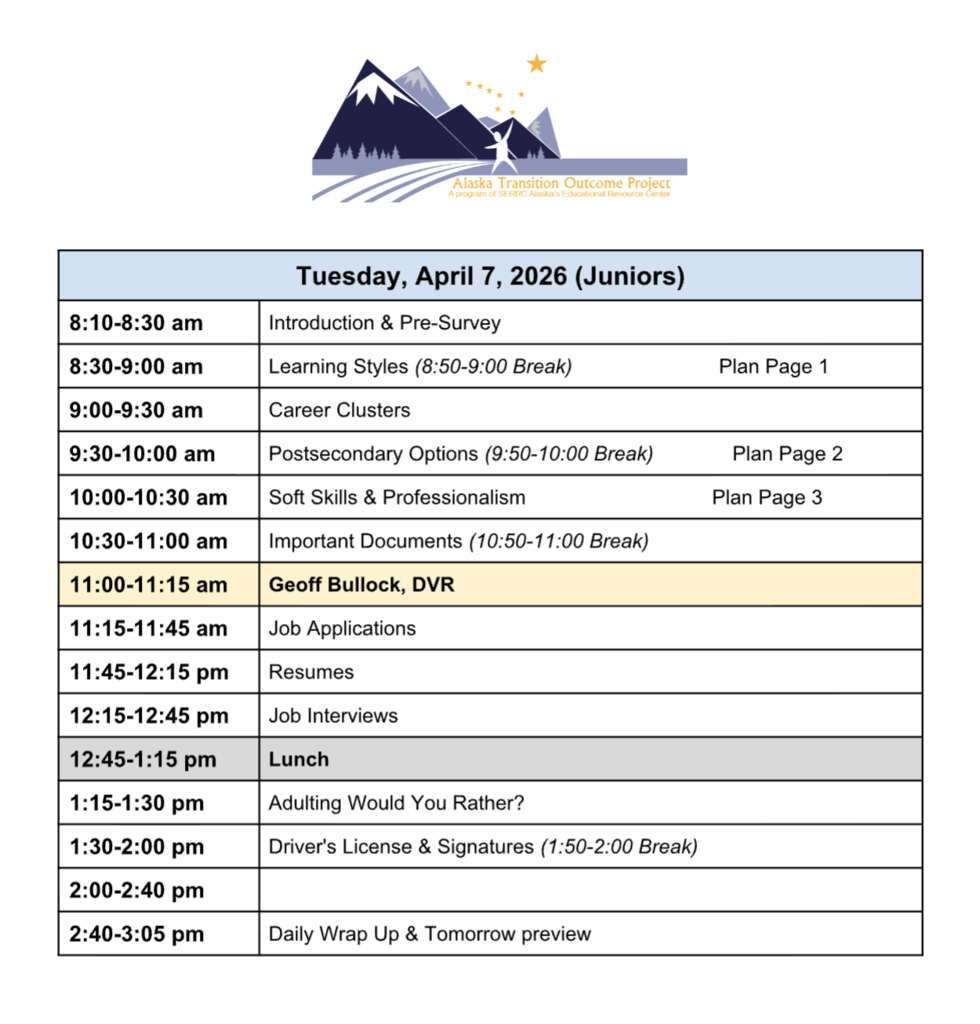 schedule for student life planning