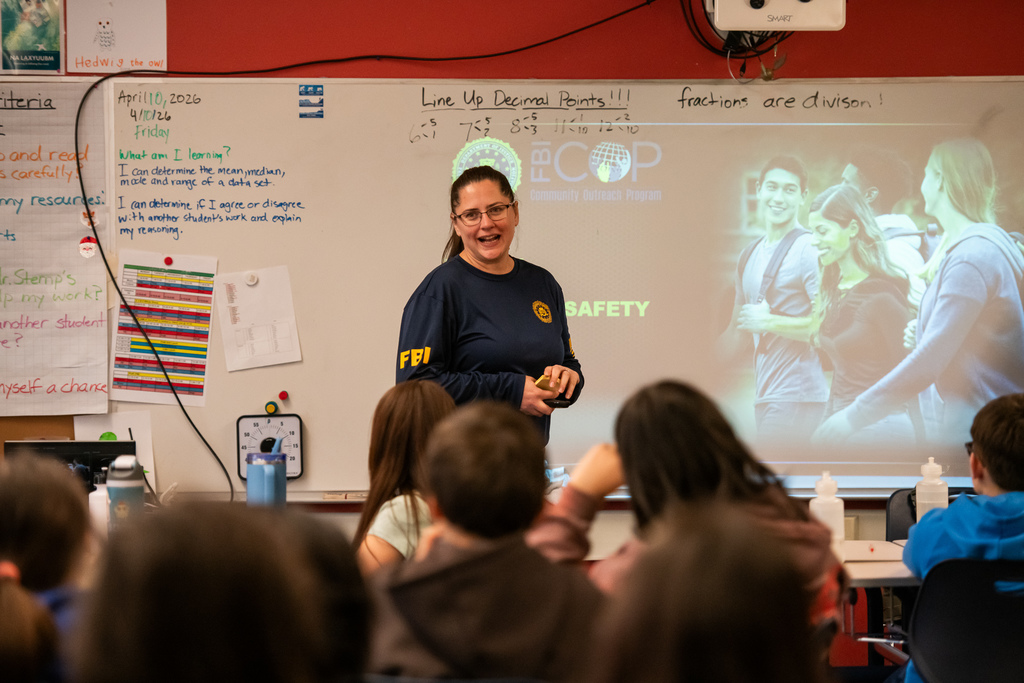 woman in front of classroom