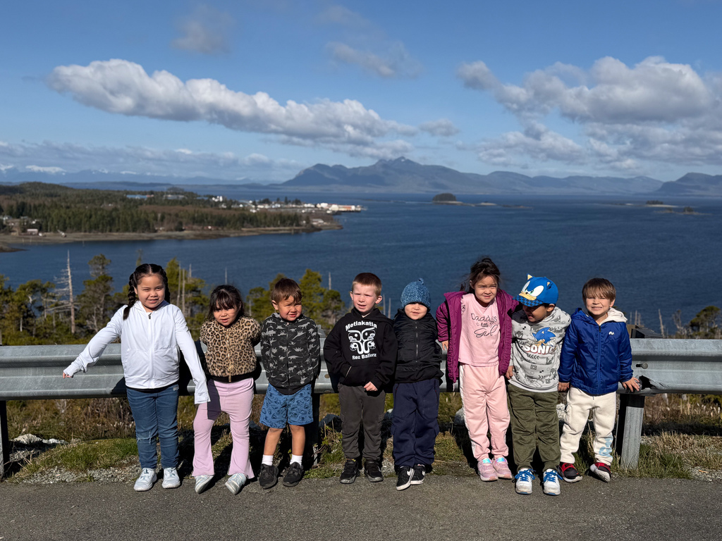 students standing on lookout
