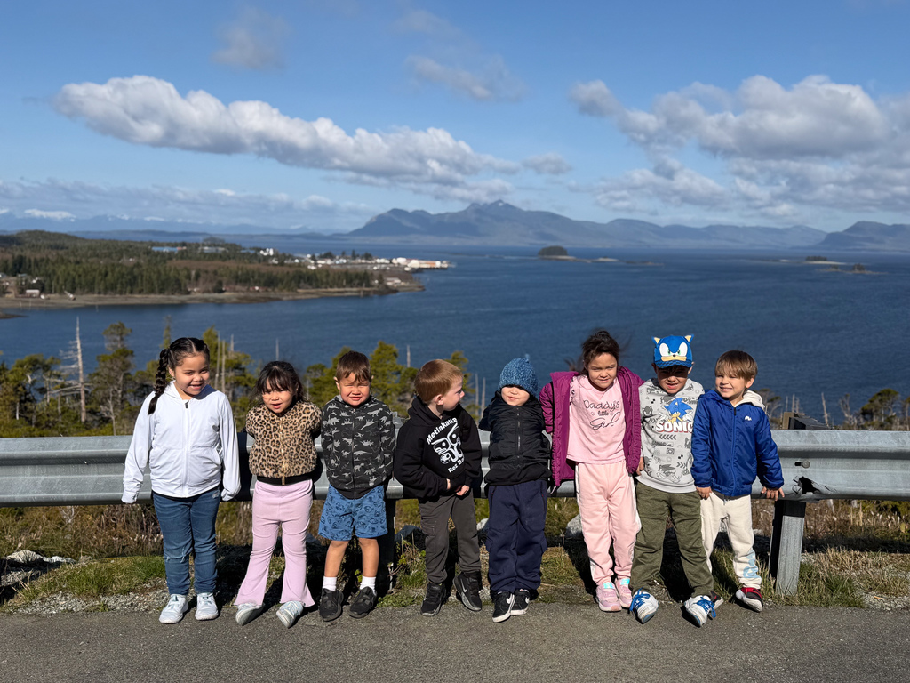 students standing on lookout