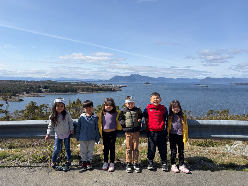 students standing on lookout