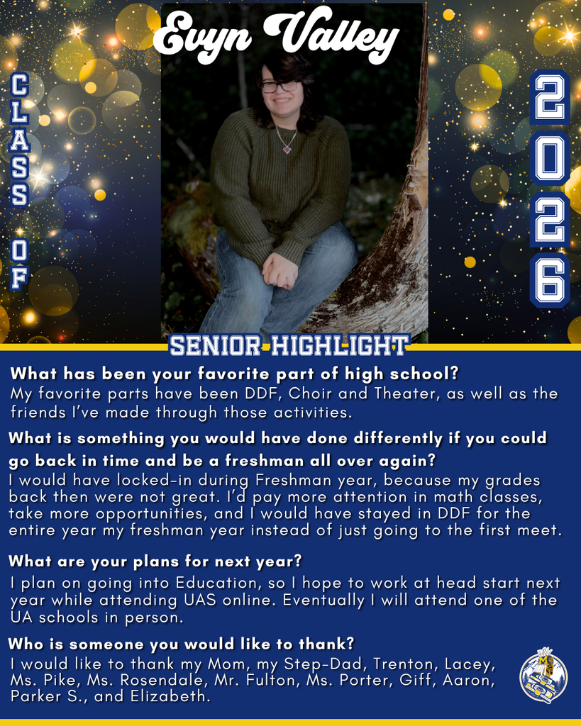 graphic with text, picture of student on tree
