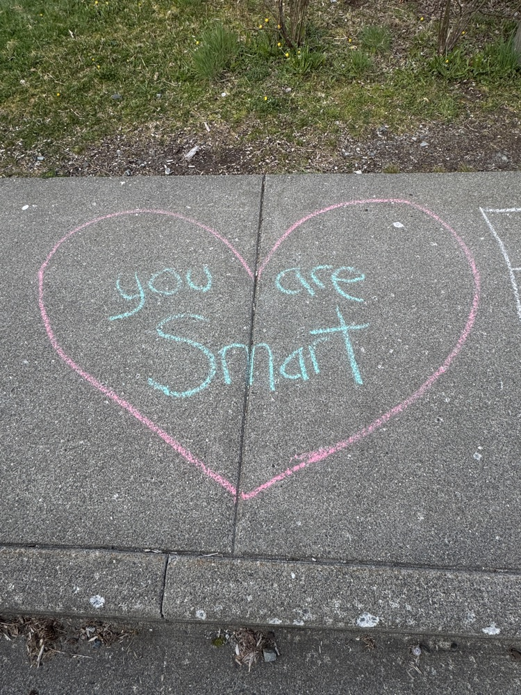 sidewalk chalk you are smart with heart